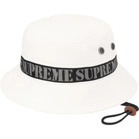 Supreme Stencil Webbing Boonie White