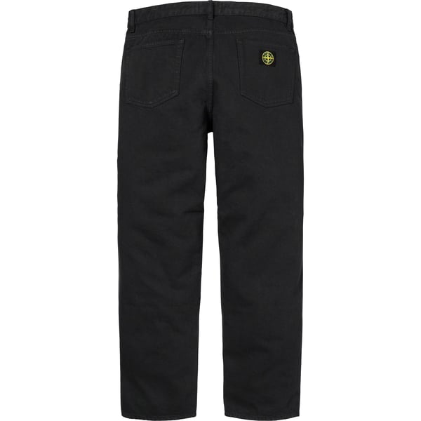 Supreme Stone Island 5-Pocket Jean - Black (front)
