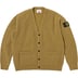 Supreme Stone Island Bouclé Cardigan - Olive (front)