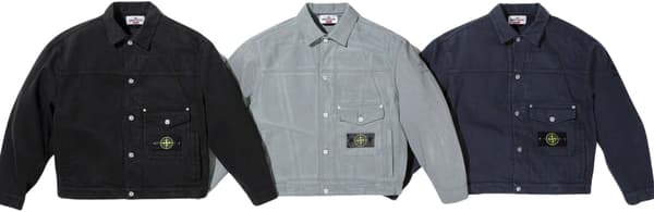 Supreme Stone Island Denim Trucker Jacket - Product Image