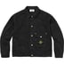 Supreme Stone Island Denim Trucker Jacket - Black (front)