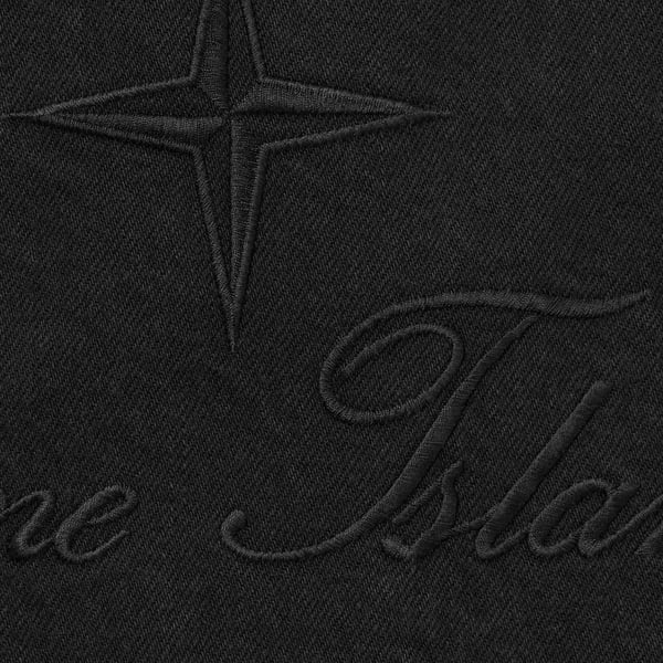 Supreme Stone Island Denim Trucker Jacket - Black (front)