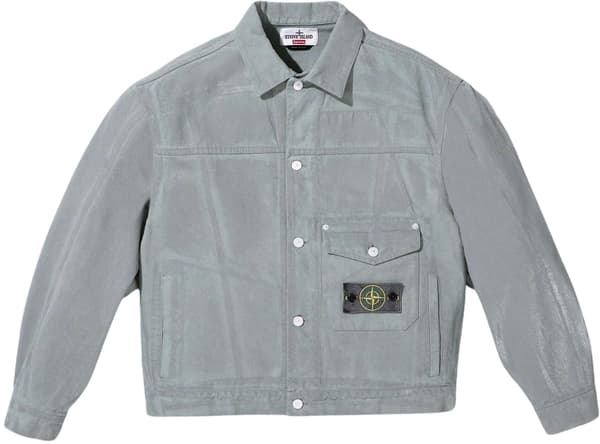 Supreme Stone Island Denim Trucker Jacket Reflective - Product Image