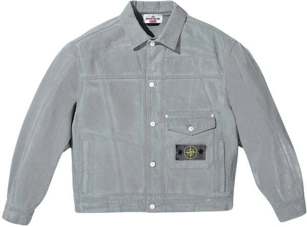 Supreme Stone Island Denim Trucker Jacket Reflective - Product Image