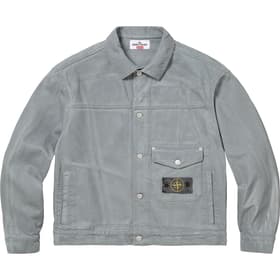 Supreme Stone Island Denim Trucker Jacket Reflective