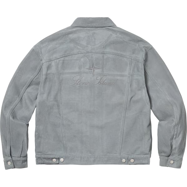 Supreme Stone Island Denim Trucker Jacket - Reflective (front)