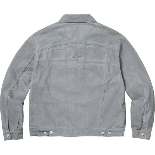 Supreme Stone Island Denim Trucker Jacket - Reflective (front)