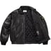 Supreme Stone Island Leather Bomber Jacket - Black (front)
