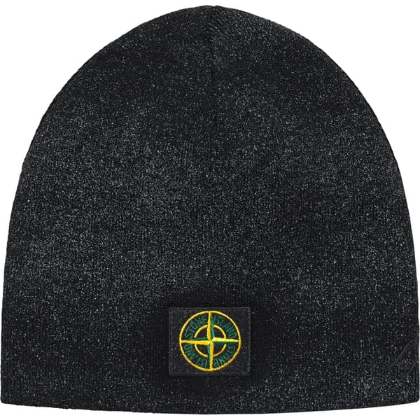 Supreme Stone Island Reflective Beanie - Black (front)
