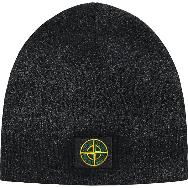 Supreme Stone Island Reflective Beanie - Black (front)