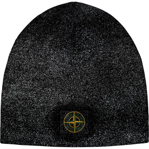 Supreme Stone Island Reflective Beanie - Black (front)
