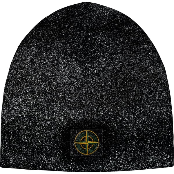 Supreme Stone Island Reflective Beanie - Black (front)