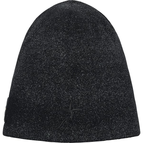 Supreme Stone Island Reflective Beanie - Black (front)