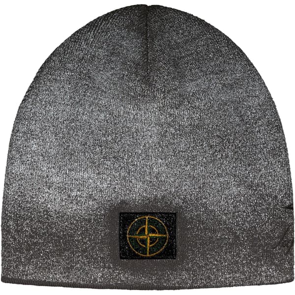Supreme Stone Island Reflective Beanie - Grey (front)