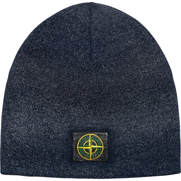 Supreme Stone Island Reflective Beanie - Navy (front)