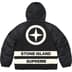 Supreme Stone Island Reversible Down Puffer Jacket - Black (front)