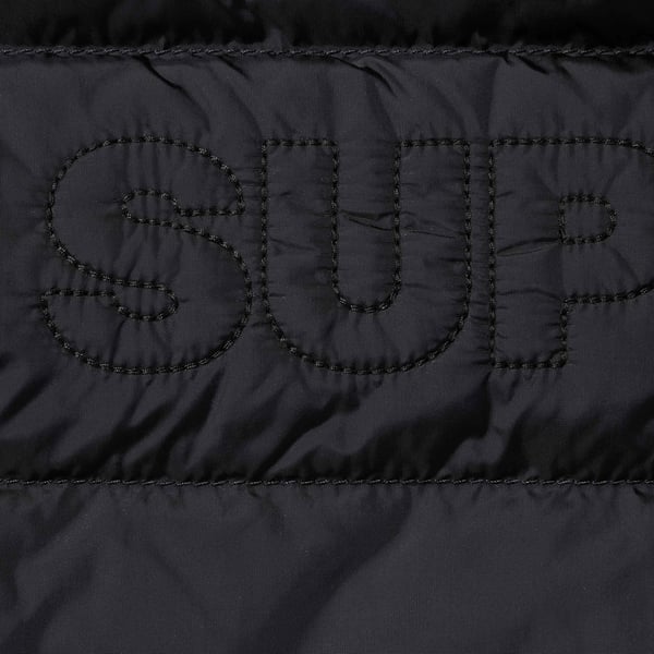Supreme Stone Island Reversible Down Puffer Jacket - Black (front)