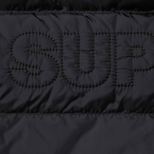 Supreme Stone Island Reversible Down Puffer Jacket - Black (front)