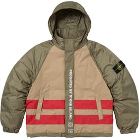 Supreme Stone Island Reversible Down Puffer Jacket Olive