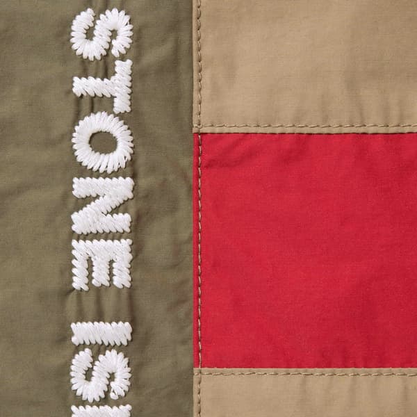 Supreme Stone Island Reversible Down Puffer Jacket - Olive (front)