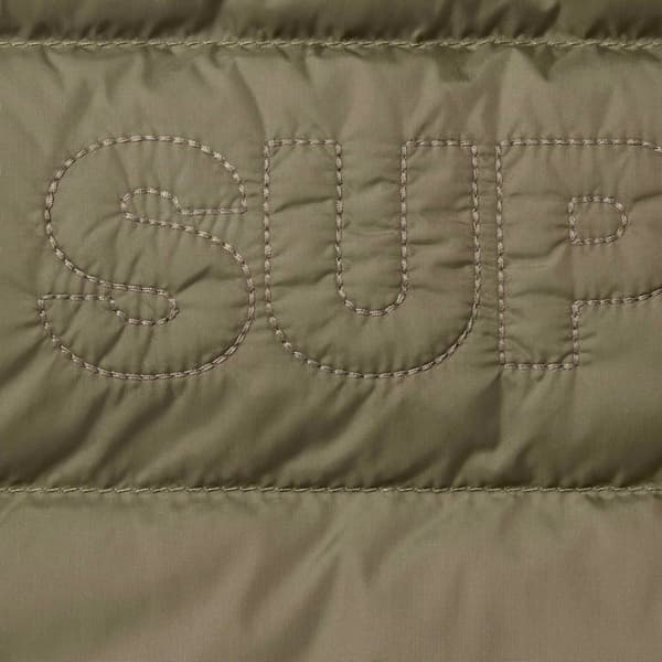 Supreme Stone Island Reversible Down Puffer Jacket - Olive (front)