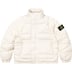 Supreme Stone Island Reversible Down Puffer Jacket - White (front)