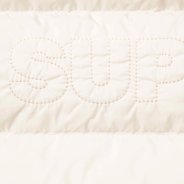 Supreme Stone Island Reversible Down Puffer Jacket - White (front)