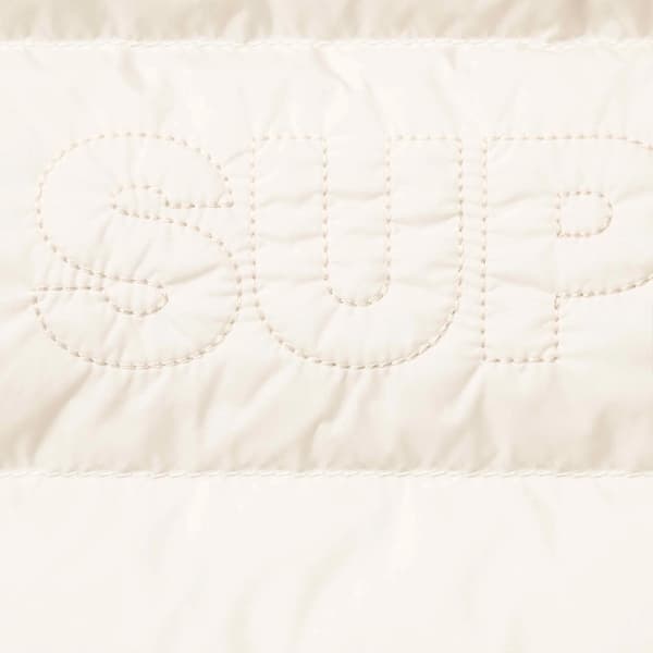 Supreme Stone Island Reversible Down Puffer Jacket - White (front)