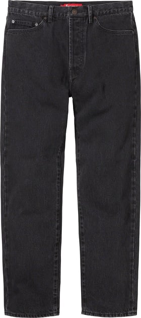 Supreme Stone Washed Black Slim Jean