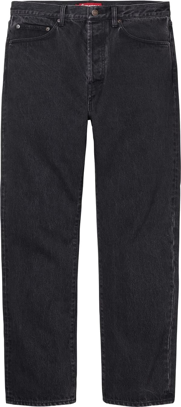 Supreme Stone Washed Black Slim Jean - Washed Black (front)
