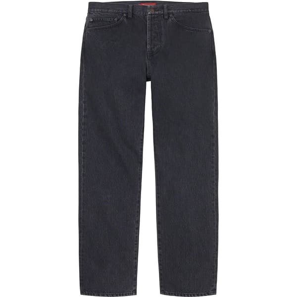 Supreme Stone Washed Black Slim Jean - Washed Black (front)
