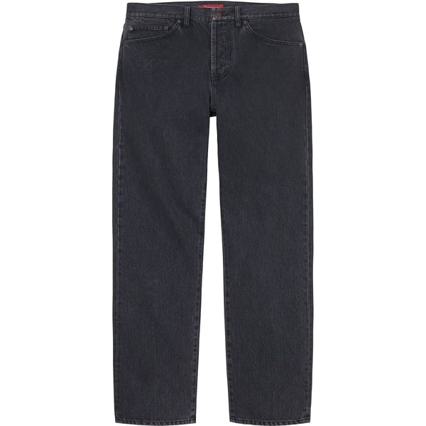 Supreme Stone Washed Black Slim Jean - Washed Black (front)