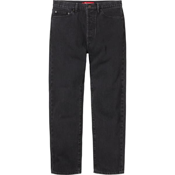 Supreme Stone Washed Black Slim Jean - Washed Black (front)