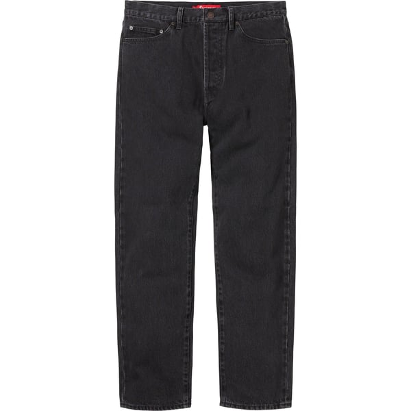 Supreme Stone Washed Black Slim Jean - Washed Black (front)