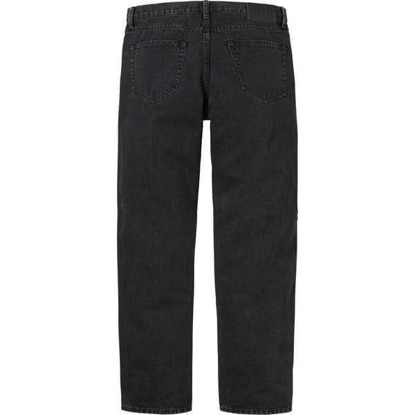 Supreme Stone Washed Black Slim Jean - Washed Black (front)
