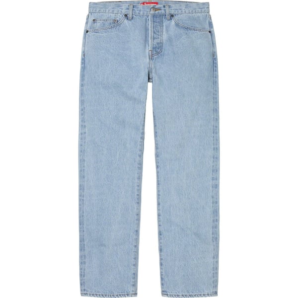 Supreme Stone Washed Slim Jean - Stone Washed Indigo (front)