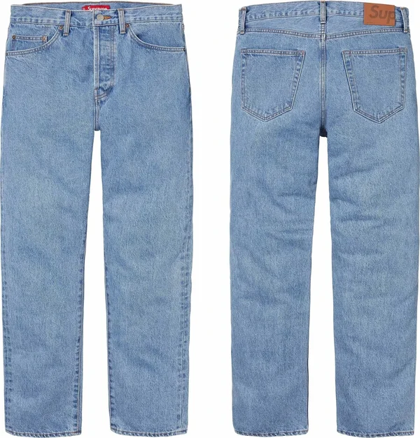 Supreme Stone Washed Slim Selvedge Jean - Product Image