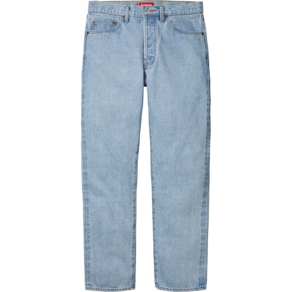 Supreme Stone Washed Slim Selvedge Jean - Stone Washed Indigo (front)