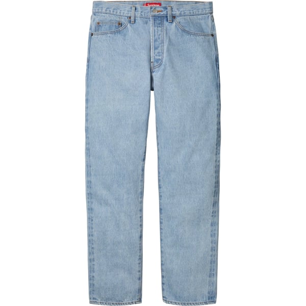 Supreme Stone Washed Slim Selvedge Jean - Stone Washed Indigo (front)