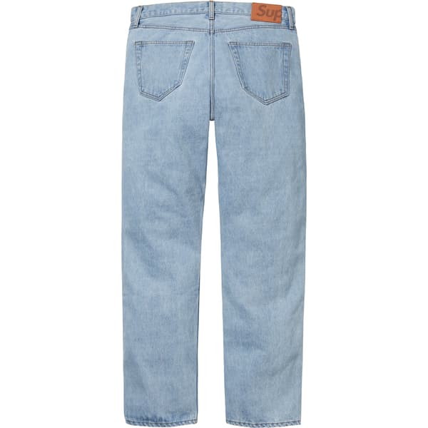 Supreme Stone Washed Slim Selvedge Jean - Stone Washed Indigo (front)