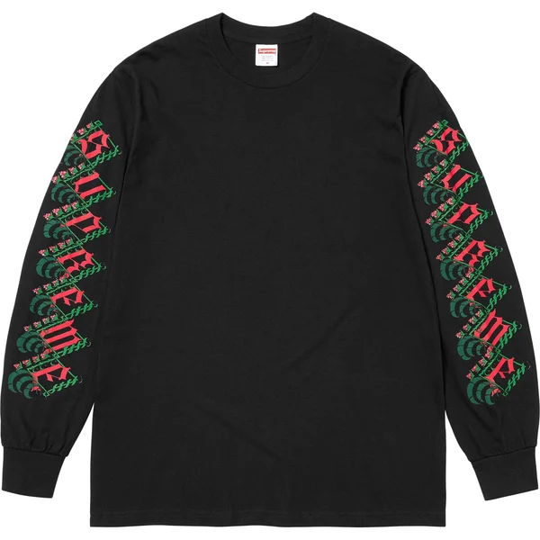 Supreme Strawberries L/S Tee - Black (front)