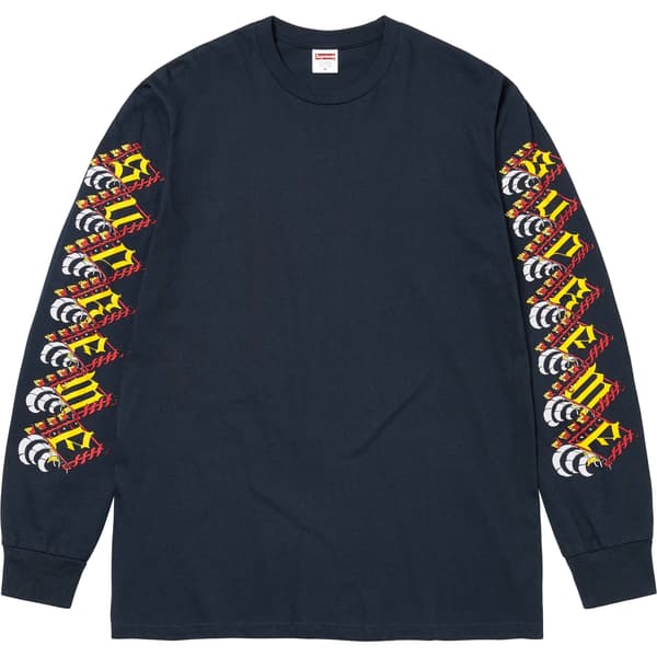 Supreme Strawberries L/S Tee - Navy (front)