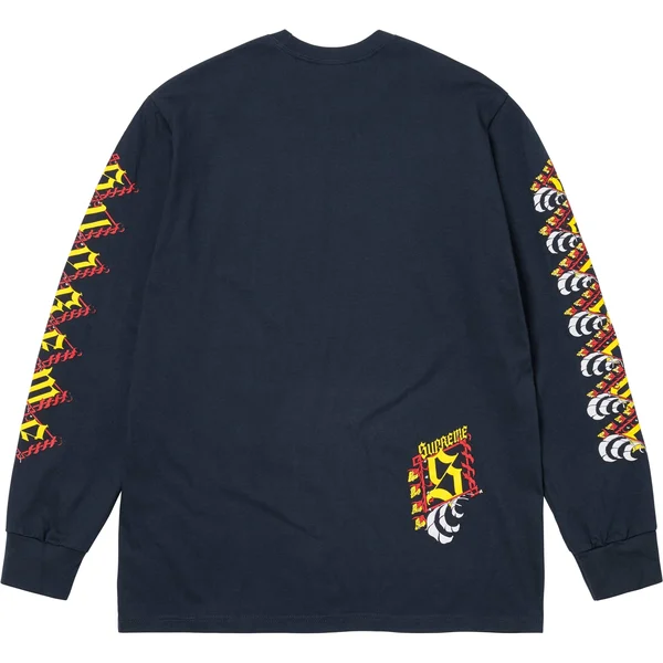 Supreme Strawberries L/S Tee - Navy (front)