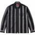 Supreme Stripe Flannel Zip Up Shirt - Black (front)