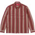 Supreme Stripe Flannel Zip Up Shirt - Brown (front)
