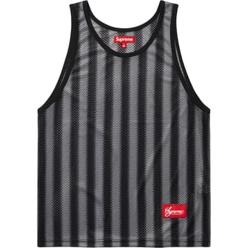 Supreme Stripe Mesh Tank Top