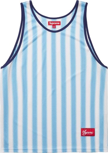 Supreme Stripe Mesh Tank Top