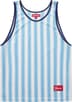 Supreme Stripe Mesh Tank Top - Blue (front)