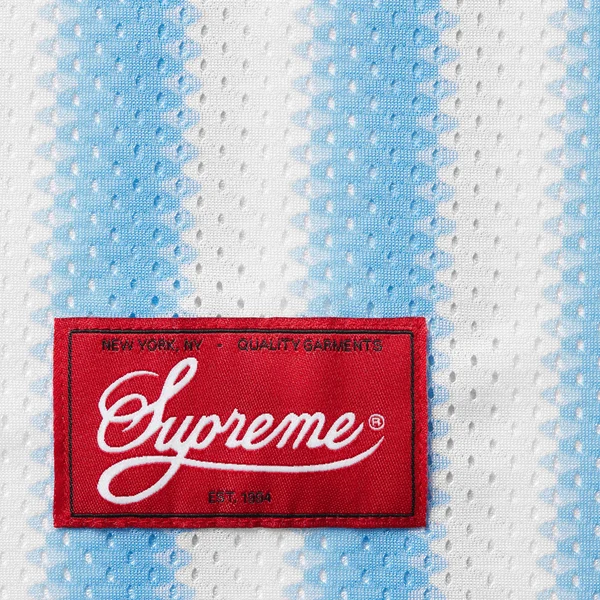 Supreme Stripe Mesh Tank Top - Blue (front)