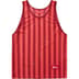 Supreme Stripe Mesh Tank Top - Red (front)